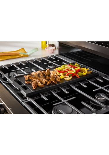Whirlpool 30-inch Smart Gas Range with Air Cooking Technology, No Preheat Air Fry, Steam/Self Clean and High Speed Preheat WFGS7530RV