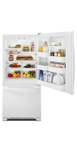 Amana 29-inch Wide Bottom-Freezer Refrigerator with EasyFreezer Pull-Out Drawer -- 18 cu. ft. Capacity ABB1924BRW