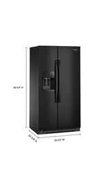Whirlpool 36-inch Counter Depth Side-by-Side Refrigerator with TruCool™ System WRSC5536RB