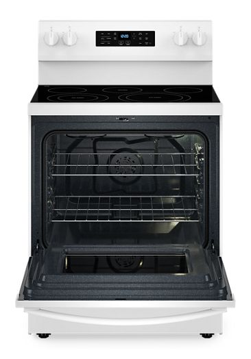 Whirlpool 30-inch Energy Star Electric Range with Air Cooking Technology, No Preheat Air Fry and Air Baking and Self Clean WFES5030RW