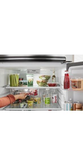 Whirlpool 28-inch Wide Top-Freezer Refrigerator - 16.3 Cu. Ft. WRTX5028PM-Stainless Steel