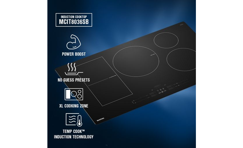 Maytag 36-Inch Wide Induction Cooktop with Power Boost MCIT8036SB