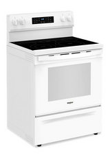 Whirlpool 30-inch Energy Star Electric Range with Air Cooking Technology, No Preheat Air Fry and Air Baking and Self Clean WFES5030RW