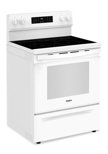 Whirlpool 30-inch Energy Star Electric Range with Air Cooking Technology, No Preheat Air Fry and Air Baking and Self Clean WFES5030RW