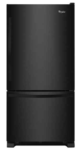 Whirlpool 22 cu. ft. 33-Inch Wide Bottom-Freezer Refrigerator WRB322DMBB