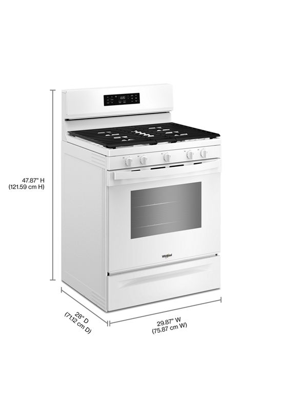 Whirlpool 30-inch Gas Range with Air Cooking Technology and Steam Clean WFGS4530SW
