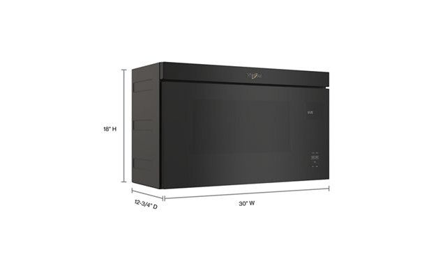 Whirlpool 1.1 Cu. Ft. Flush Mount Microwave with Turntable-Free Design WMMF5930PB