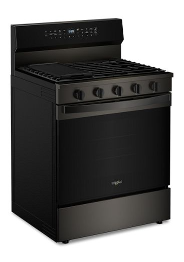 Whirlpool 30-inch Smart Gas Range with Air Cooking Technology, No Preheat Air Fry, Steam/Self Clean and High Speed Preheat WFGS7530RV