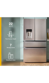 Whirlpool 36-inch Wide True Counter Depth 4-Door French Door Refrigerator - 22 cu. ft. WRMC7036RZ