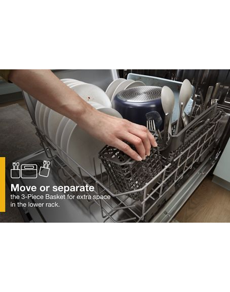 Whirlpool Fingerprint Resistant Quiet Dishwasher with 3rd Rack & Large Capacity WDTA80SAKZ