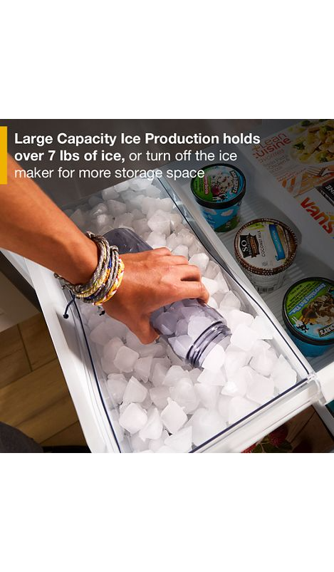 Whirlpool® 30 Cu. Ft. Family-Sized Capacity French Door Refrigerator with Flexible Temperature Drawer WRMF3336SW