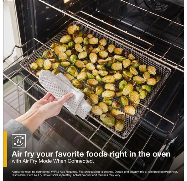 Whirlpool 4.3 Cu. Ft. Single Wall Oven with Air Fry When Connected WOES5027LZ