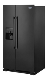 Maytag 36-Inch Wide Side-by-Side Refrigerator with Exterior Ice and Water Dispenser - 25 Cu. Ft. MSS25C4MGB