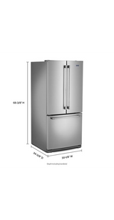 Maytag® 30-Inch Wide French Door Refrigerator - 20 Cu. Ft. MFF2055FRZ