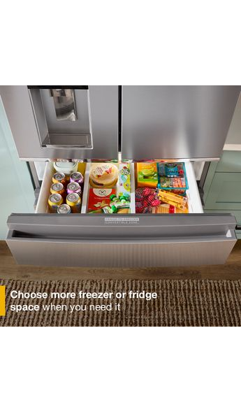 Whirlpool 36-inch Wide True Counter Depth 4-Door French Door Refrigerator - 22 cu. ft. WRMC7036RZ