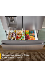 Whirlpool 36-inch Wide True Counter Depth 4-Door French Door Refrigerator - 22 cu. ft. WRMC7036RZ