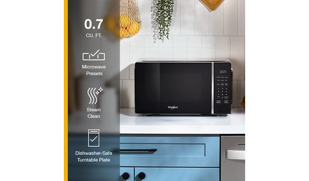 Whirlpool 0.7 cu. ft. Black Countertop Microwave With Steam Clean - 700 watt WMCS3018RB