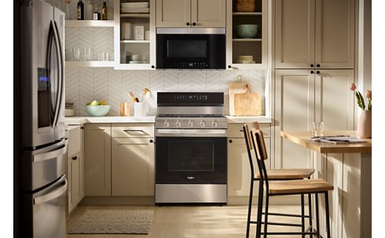 Whirlpool Air Fry Over-the-Range Microwave with Flush Built-In Design WMMF7330RB