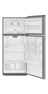 Whirlpool 28-inch Wide Top-Freezer Refrigerator - 16.3 Cu. Ft. WRTX5028PM-Stainless Steel