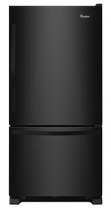 Whirlpool 30-inches wide Bottom-Freezer Refrigerator with SpillGuard Glass Shelves - 18.7 cu. ft. WRB329DMBB