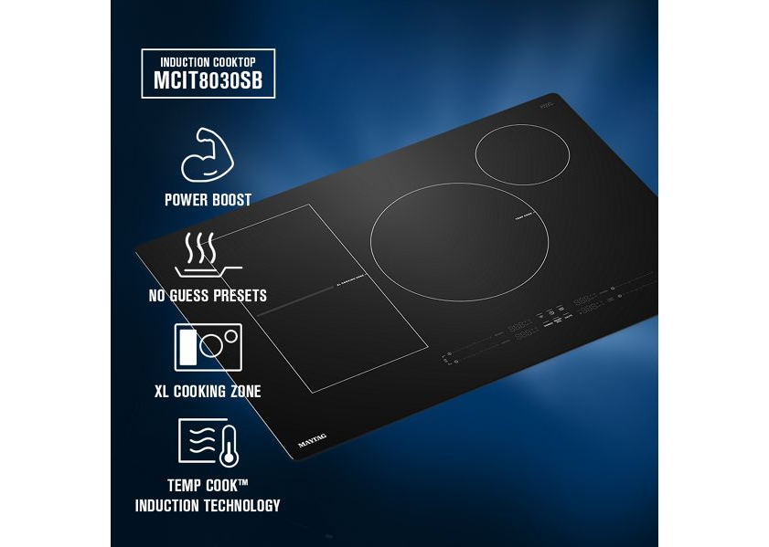 Maytag 30-Inch Wide Induction Cooktop with Power Boost MCIT8030SB