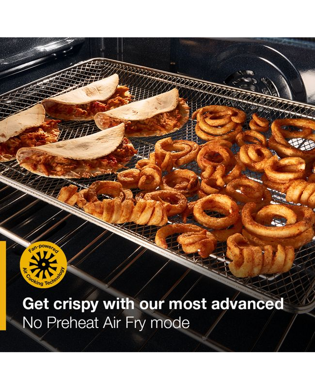 Whirlpool 30-inch Electric Smart Range with Air Cooking Technology and Steam Clean WSES4530TB