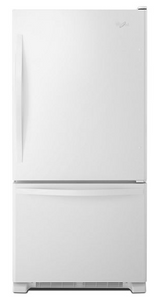 Whirlpool 30-inches wide Bottom-Freezer Refrigerator with SpillGuard Glass Shelves - 18.7 cu. ft. WRB329DMBW