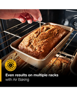 Whirlpool 30-inch Electric Smart Range with Air Cooking Technology and Steam Clean WSES4530TB