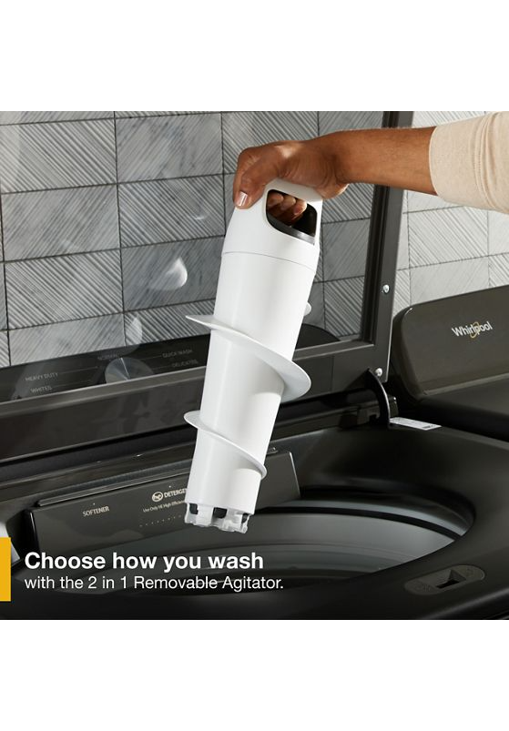 5.2–5.3 Cu. Ft. Whirlpool® Top Load Washer with Removable Agitator WTW6157PB