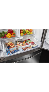 Maytag 33-Inch Wide French Door Refrigerator with Water Dispenser - 22 Cu. Ft MRFF5033PZ