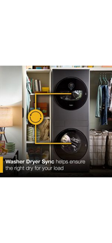 Whirlpool Compact ENERGY STAR® Ventless Heat Pump Laundry Tower with 2.7-cu ft Washer and Electric 4.3-cu ft Dryer WFH5424SW
