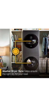 Whirlpool Compact ENERGY STAR® Ventless Heat Pump Laundry Tower with 2.7-cu ft Washer and Electric 4.3-cu ft Dryer WFH5424SJ