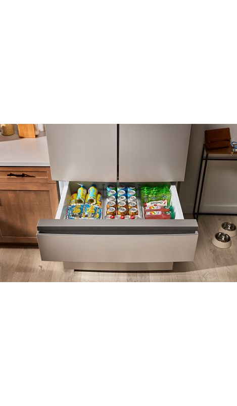 Whirlpool® 30 Cu. Ft. Family-Sized Capacity French Door Refrigerator with Flexible Temperature Drawer WRMF3336SW