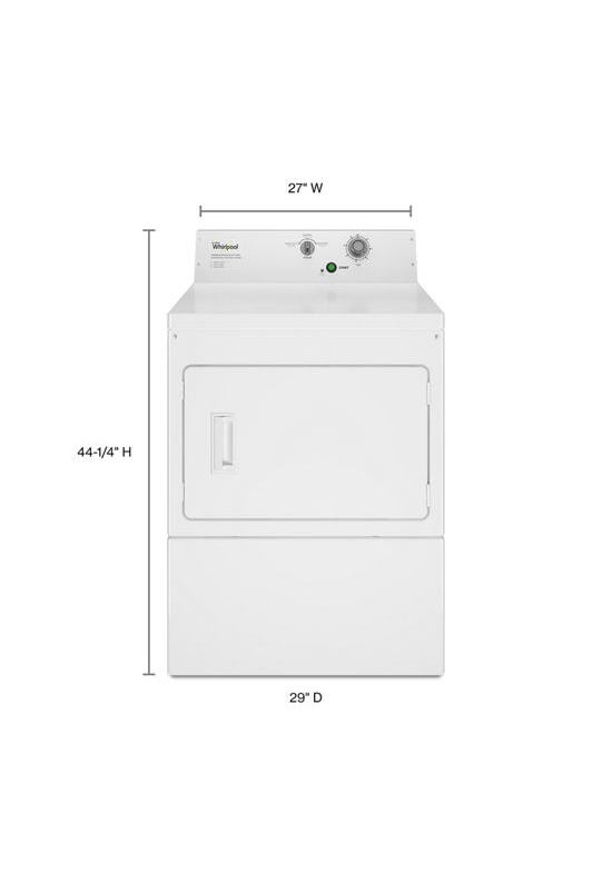 Whirlpool Commercial Electric Super-Capacity Dryer, Non-Coin CEM2795JQ