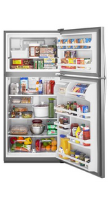 Whirlpool 30-inch Wide Top-Freezer Refrigerator with Factory-Installed Icemaker WRT318FMDM