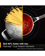 Whirlpool 30-inch Electric Smart Range with Air Cooking Technology and Steam Clean WSES4530TB