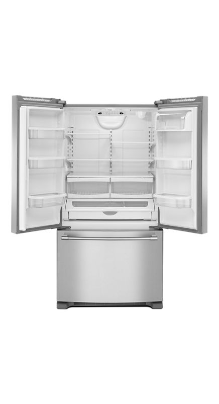 Maytag 33-Inch Wide French Door Refrigerator with Water Dispenser - 22 Cu. Ft MRFF5033PZ