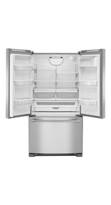 Maytag 33-Inch Wide French Door Refrigerator with Water Dispenser - 22 Cu. Ft MRFF5033PZ