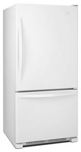 Whirlpool 30-inches wide Bottom-Freezer Refrigerator with SpillGuard Glass Shelves - 18.7 cu. ft. WRB329DMBW