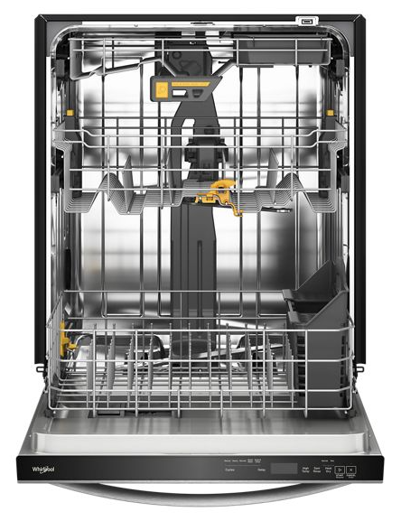 Whirlpool® 24-Inch Top Control Dishwasher with Total Coverage Wash and Auto Open Air Dry in Fingerprint Resistant Stainless Steel WDTS8024SZ