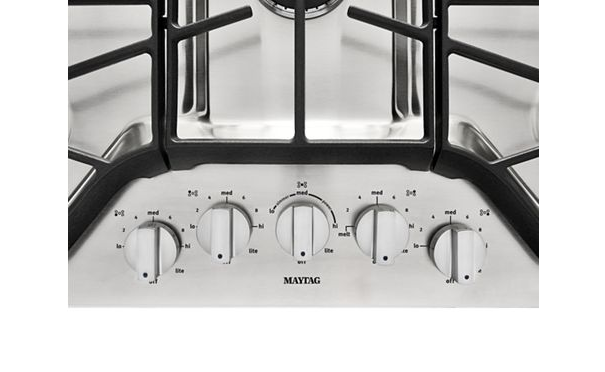 Maytag 36-inch Wide Gas Cooktop with DuraGuard™ Protective Finish MGC9536DS