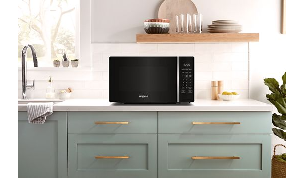 Whirlpool 0.7 cu. ft. Black Countertop Microwave With Steam Clean - 700 watt WMCS3018RB