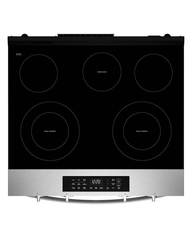 Whirlpool 30-inch Electric Smart Range with Air Cooking Technology and Steam Clean WSES4530TS
