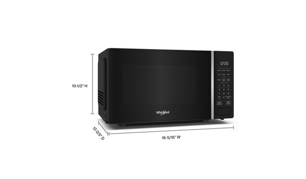 Whirlpool 0.7 cu. ft. Black Countertop Microwave With Steam Clean - 700 watt WMCS3018RB