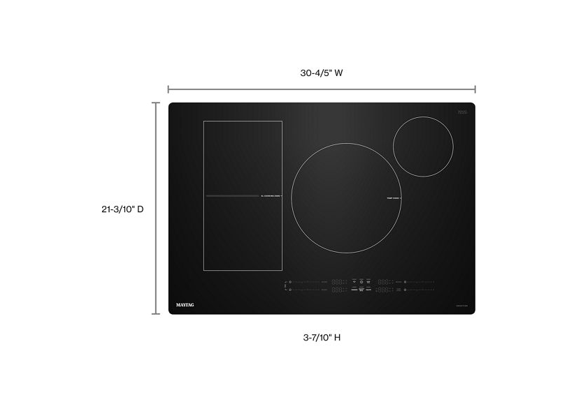 Maytag 30-Inch Wide Induction Cooktop with Power Boost MCIT8030SB