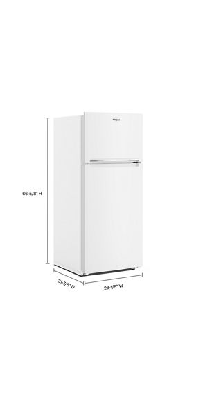 Whirlpool 28-inch Wide Top-Freezer Refrigerator - 16.3 Cu. Ft. WRTX5028PW-White