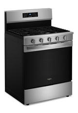 Whirlpool 30-inch Gas Range with Air Cooking Technology, No Preheat Air Fry and Air Baking and Self Clean WFGS5030RS