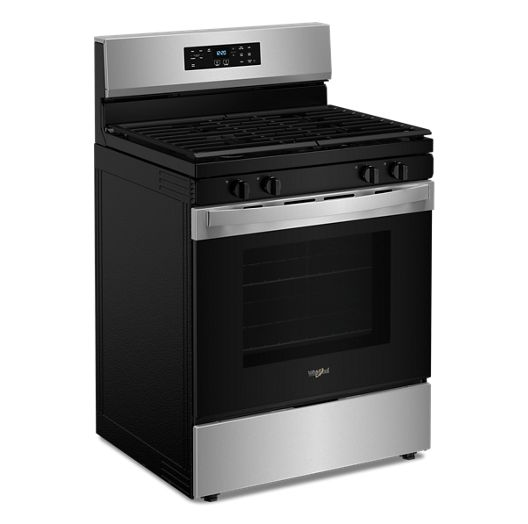 Whirlpool 30-inch Self Clean Gas Range with No Preheat Mode WFGS3530RS