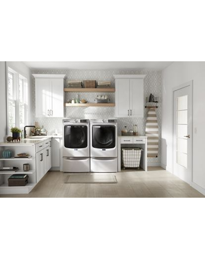 Maytag Smart Front Load Electric Dryer with Extra Power and Advanced Moisture Sensing with industry-exclusive extra moisture sensor - 7.3 cu. ft. MED8630HW