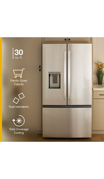 Whirlpool 36-Inch French Door Refrigerator with Dual Ice Makers - 30 cu. ft. WRFF3736SZ